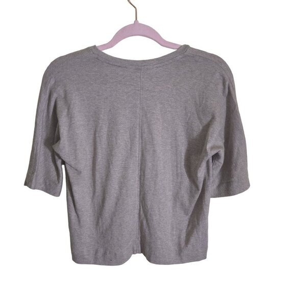 Club Monaco Neutral Cotton Blend Crewneck Tee Shirt Super Soft Size XS - Picture 2 of 4